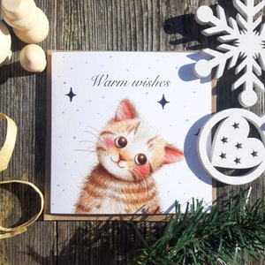 Cartolina di Natale Gatto carino