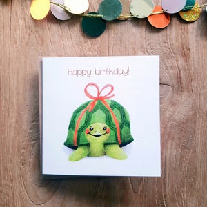 Birthday card Turtle Present