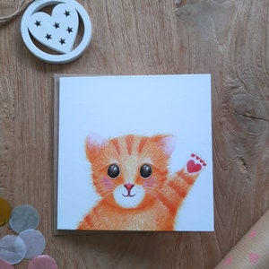 Carte de vœux Cat High Five Heart Valentine