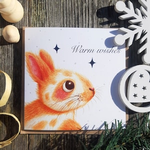 Kerstkaart Schattig konijn