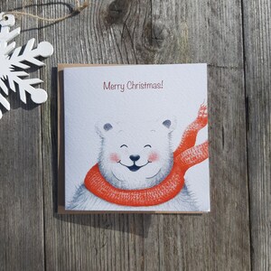 Cartolina di Natale Buon orso polare