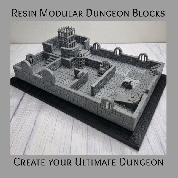 Resin Dungeon Torture Room Sets | Newly released concept | Ultimate Dungeon | Custom Paintable Modular Terrain | Stone Tiles Gaming D&D DnD