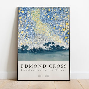 EDMOND CROSS Painting - Landschap met sterren - Digitale Download Poster - Wall Art Print