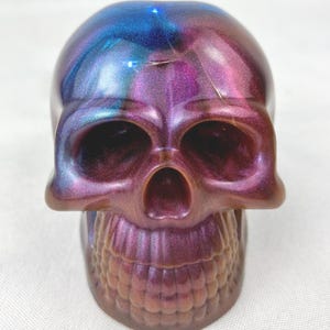 Resin Skull with Embedded Lights | Skull Nightlight | Unique Gifts