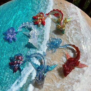 Mystical Water Dragon Resin Figure | Color Shifting Dragon | Unique Gifts