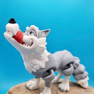 3D Flexi Articulated Wolf | Authorized Flexi Factory Seller | Fidget Figures | Desk Toys