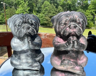 Praying Yoga Bulldog Figure | Meditating Dog Figure | Animal Lovers