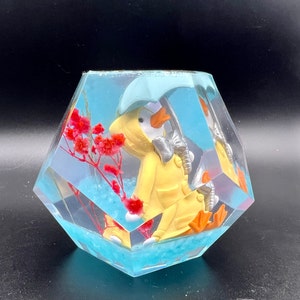 Duck in the Rain Faceted Cube Diorama | Office and Desk Decor | Unique Gifts