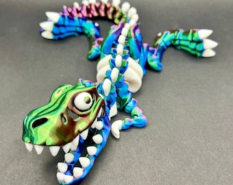 3D Flexi T-Rex Skeleton: Articulated Desk Fidget Figure