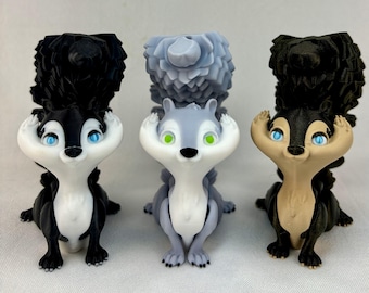 3D Articulated Squirrel Fidget Figure: Desk Toy