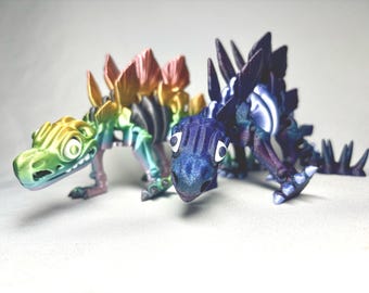 3D Printed Articulated Stegosaurus Fidget Figure