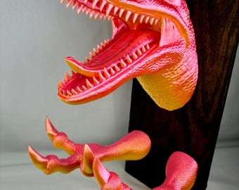 3D Velociraptor Wall Mount: Headset & Controller Holder
