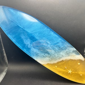Ocean Scene Resin Surfboard Wall Hanging | Beach Decor | Wall Hangings