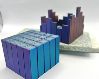 Pixel Fidget Cube and Container | 3D Printing | Desk & Fidget Toys