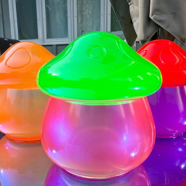 Neon Color Collection of Mushroom Jars | Jars | Unique Gifts