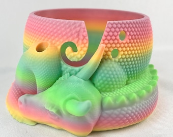 3D Printed Dragon Yarn Bowl or Planter | Knitting Accessories | Unique Bowls