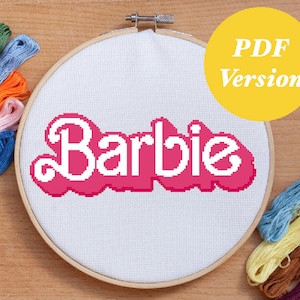 Barbie cross stitch pattern