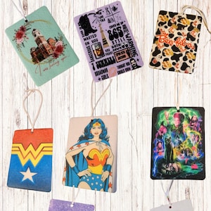 Air Freshener, Vampire Air Freshener, Country Air Freshener, Wonder Woman Air Freshener, Big Foot Air Freshener, Hocus Pocus Air Freshener
