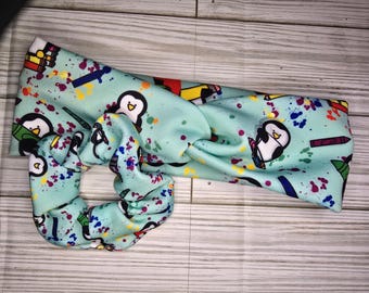 Diadema trenzada de la escuela Penguin, regalo para profesores