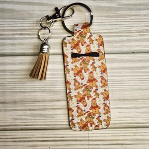 Lip Balm Holder Keychain, Lip Balm Keychain, Chapstick holders, Chapstick Keychain, Christmas Keychain, Christmas Lip Balm Keychain
