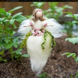 New Life Spring Fairy/ Waldorf/ Wool Felted/Free Shipping