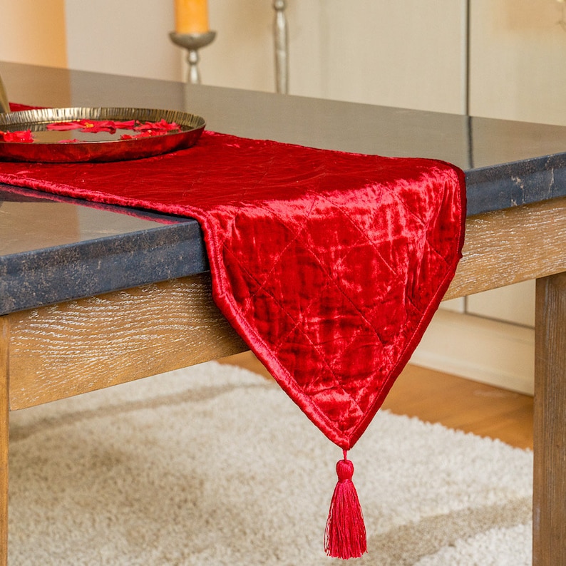 Nora Velvet Table Runner Etsy