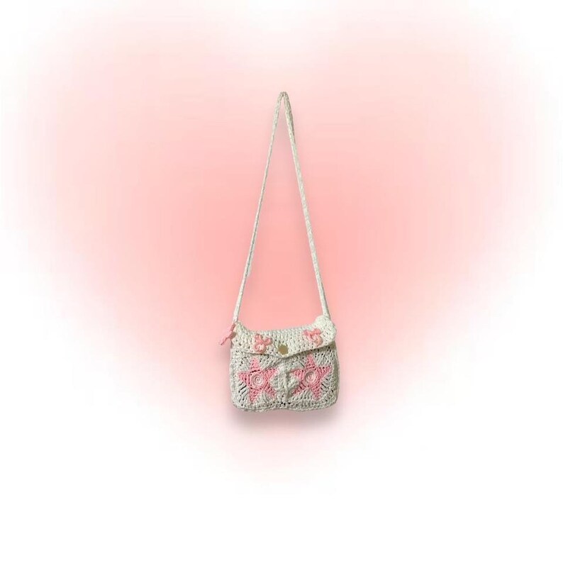 Crochet Star Messenger Bag 3 Etsy