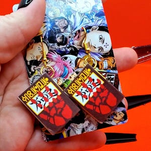 Anime Spider Leader Book Earrings -Character Inspired- -Handmade Accessories- -Gift Ideas-