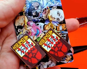 Pendientes de libro de líder araña de anime - Inspirados en el personaje - Accesorios hechos a mano - Ideas de regalo -