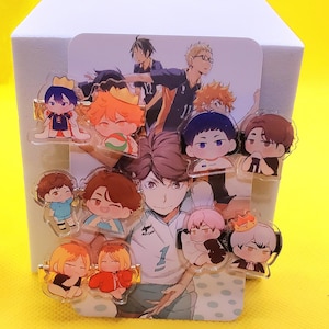 Set of 5 or 10 (Random) Volleyball Anime Hair Clips, Kawaii Accessories, Handmade Gift, Anime Inspired