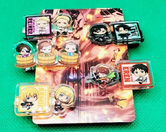 Lot de 5 ou 10 épingles à cheveux (aléatoires) Titan Fighting Anime, inspiration Anime, accessoire kawaii, pinces à cheveux faites main, cadeau pour les fans