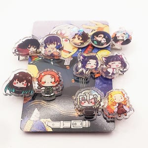 Set of 5 or 10 (Random!) Demon Fighter Hair Clips Version 2 -Handmade Accessories- -Anime Gift Ideas-