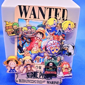Set of 5 or 10 Pirate Anime Hair Clips, Kawaii Gift, Handmade Anime Inspired Accessories