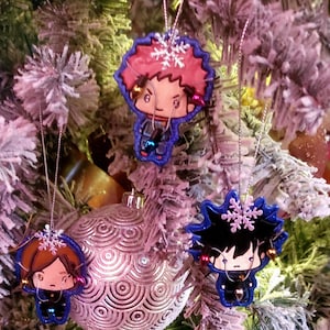Handmade Curse Fighting Anime Ornaments, Inspired Polymer Clay Figures, Otaku Gift, Unique Anime Decor, Whimsical Characters