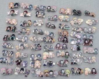 Lot de 5 ou 10 barrettes à cheveux chasseur de démons, inspiration anime, design kawaii, cadeau fait main, accessoires pour cheveux