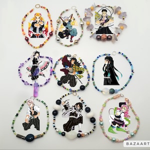 Handmade Demon Fighter Anime Beaded Bracelets, Inspired-Variety, Anime Fan Gift