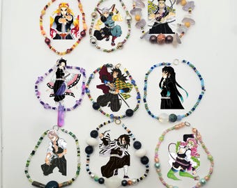 Handmade Demon Fighting Anime Beaded Bracelets, Inspired-Variety, Anime Fan Gift
