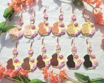 Elegant Feminist Girl Power Earrings, Handcrafted Statement Jewelry, Empowerment Gift for Her