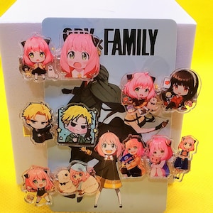 Set of 5 or 10 Secret Family Anime Hair Clips, Handmade Accessories, Kawaii Gift, Anime Inspired Design