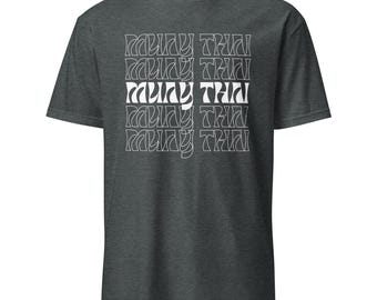 Camiseta moderna de Muay Thai: ropa deportiva de algodón hilado en anillo