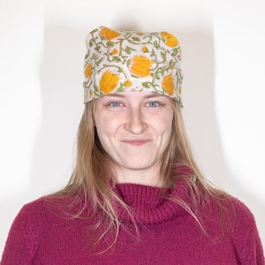 Indian Organic Cotton Bandana, Block Print Scarf, Foulard, Neckerchief, Necktie, Face Mask, Hand Made Gift for Mom, Dad, Wife, Husband, Gf