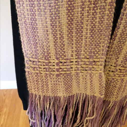 Alpaca Scarf, Handwoven/Hand deals Painted Lavender & Fawn/ 7 