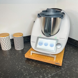 Tábua deslizante para máquinas de cozinha Thermomix® TM5, TM6, TM31 ideia de presente 40 x 30 x 2,5 cm tábua de enrolar em madeira maciça de carvalho, bordo, faia