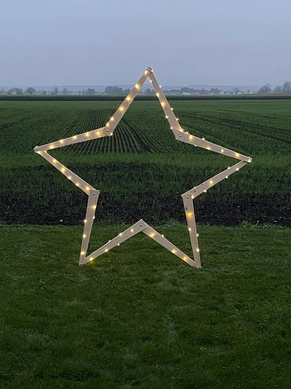 Weihnachtsstern Holz I XXL Holzstern - Groer beleuchteter Holz  Weihnachtsstern Weihnachtsdeko  Outdoor Stern - LED Beleuchtung incl. -  Etsy.de