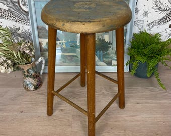 Vintage Rustic Wooden Stool