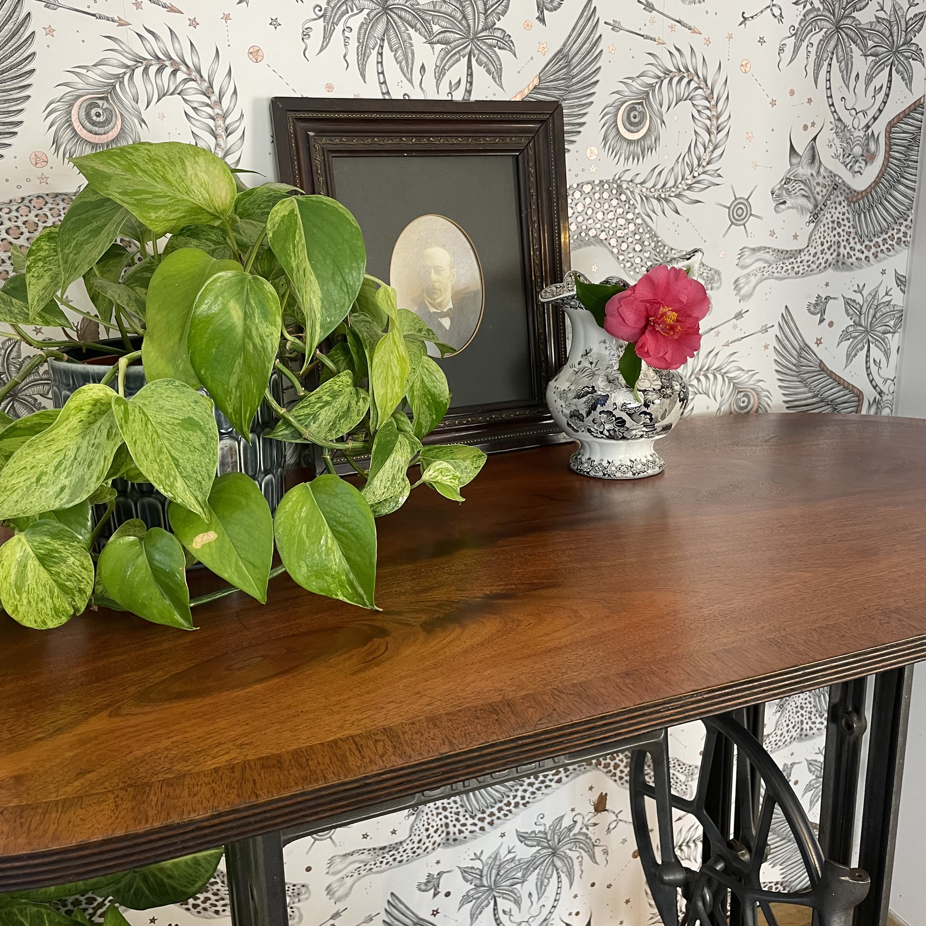 【sun flower】SINGER ビンテージ木製テーブル sun flower】SINGER ビンテージ木製テーブル sun flower】SINGER