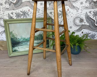 Vintage Rustic Wooden Stool