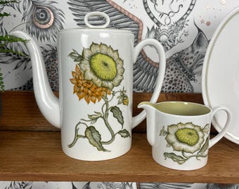 Susie Cooper Bone China Sunflower Coffee Set Pattern Number  c.2002