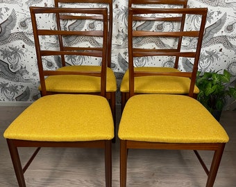 Set of 4 Vintage Retro Teak Dining Chairs