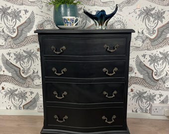 Vintage Reproduction Victorian Style Painted Small Chest of Drawers
